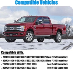 Chrome Plated Mirror Covers Caps Fit for Ford Super Duty 2017-2025 F-250 F-350 2