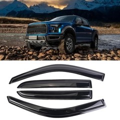 Window Visor Tape-on Side for 2009-2014 Ford F-150 SuperCrew, Window Deflecto…