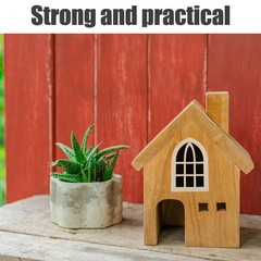 16Pcs Small Wooden Dollhouse Window Frames for Crafts Beige Durable Accessories