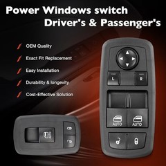 Power Window Switch Button Front Driver & Passenger Side – Compatible with