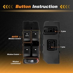 1 AUTO Power Window Switch for Buick Lacrosse 2005-2008 Window Control Switch