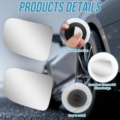 2Pcs Blind Spot Mirrors, Removable Adjustable Angle Round Wid Color: 2Pcs-Oval
