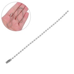 50Pcs Versatile DIY Iron Bead Chains for Keychains and Jewelry Light Grey