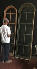 Arched Windows – Set Of 2, Windows- 8.75 Ft Tall By 31 1/4” Wide Each Salvage