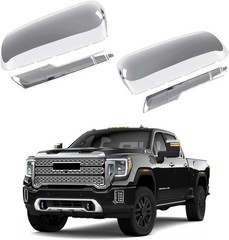 Tow Mirror Caps Replacement for 2020 2021 2022 2023 2024 2500HD 3500HD Chrome