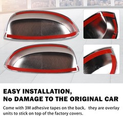 Side View Mirror Covers Caps Top Half Compatible with Silverado Tahoe Subur