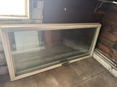 48 x 24 in Sliding Home Window White Aluminum Frame Clear Glass Single-Pane