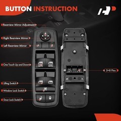 Master Power Window Switch Compatible with Chrysler 300 2015-2022, Pacifica