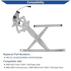 748-212 Window Regulator with Motor, Compatible with Front Left Driver Side