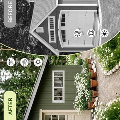 2 Pack Shed Windows, 10″X29″ Sliding Windows with Tempered Glass & Fiberglass Sc