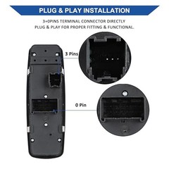 Front Driver Side Power Window Switch Control Button Compatible with 2013