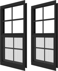 2 Pack Shed Windows 24″ x 36″ Flush Mount Window with Tempered Glass,House Sm…