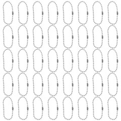 50Pcs Versatile DIY Iron Bead Chains for Keychains and Jewelry Light Grey