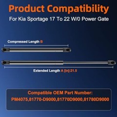81770-D9000 81780-D9000 Liftgate Rear Hatch Strut Lift Support Compatible with