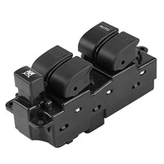 Power Window Switch, Front Left Driver Side, Push Button, Manual, Black, 2002