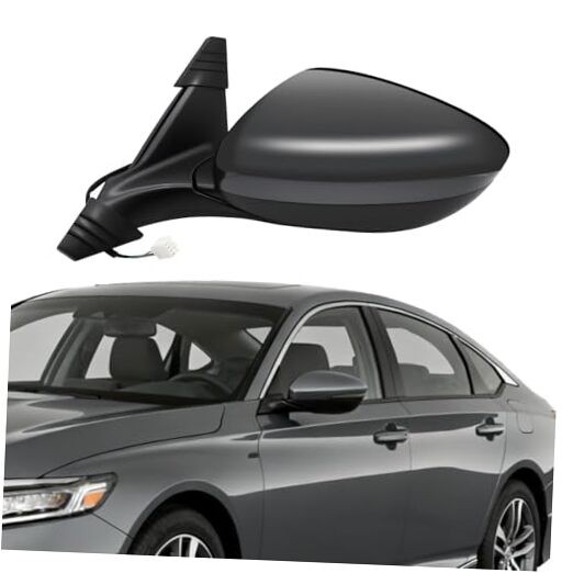Driver Power Side Mirror Assembly Compatible with Accord LX Sport 1.5T Left