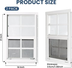 2 Pack Shed Windows14″ x 21″ Small Sliding Windows,Flush Mount Windows