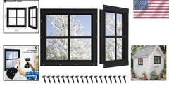 Elegant 2 Pack 12″x12″ Shed Windows with Tempered Glass for Stylish Escape