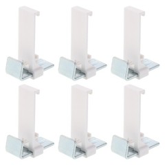 6 Pcs No Tools Roller Blind Mount Top Frame Clamp Brackets Clip-On Holders