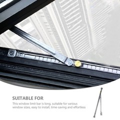 No Punching Wind Support Window Bars Security inside Door and Limiters