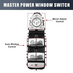 A2229056800 Car Master Power Window Switch Front Left Driver Side