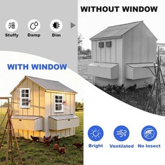 Weather Resistant 24″ x 36″ Shed Windows Set with Tempered Glass & Metal Frame