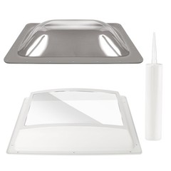 XMK RV Skylight Replacement Bundle 18 x 26 Outer Dome Fit 14 x22 Opening RV