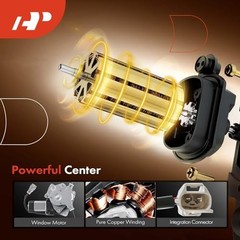 Power Window Regulator with Motor Compatible with Mitsubishi Rear Driver Side