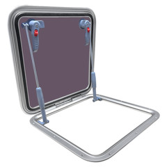 Boat RV Camper Square Aluminum Alloy Porthole Window Deck Plate Hatch Cover Lid
