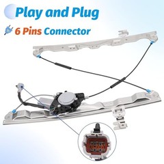 Front Left Driver Side Window Regulator with Motor 6 Pins Compatible with