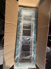 36 x 10 Vinyl Transom Window White Tempered Glass Fixed Window New In Box