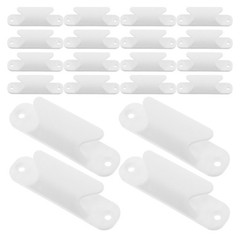 20Pcs Reusable Plastic Window Handles White for Furniture Drawer Cabinet Pulls