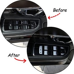 Car Window Glass Lift Button Trim Cover Sticker Fit for Jaguar XF 2012-2015,
