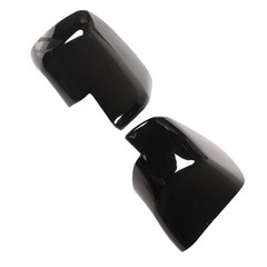 1 Pair Glossy Black Door Rear View Mirror Cover Cap Improve Appearance For HJRA
