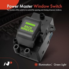 Power Window Switch Compatible with Honda Ridgeline 2006 2007 2008, Rear