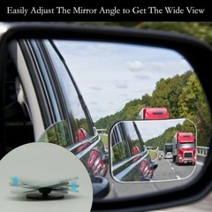 2Pcs Square Blind Spot Mirrors, Side Mirror Blindspot Adjustable Angle 360 Degre