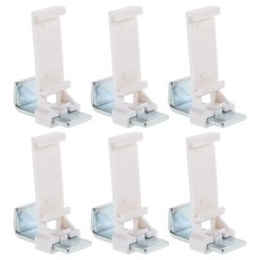 6 Pcs No Tools Roller Blind Mount Top Frame Clamp Brackets Clip-On Holders