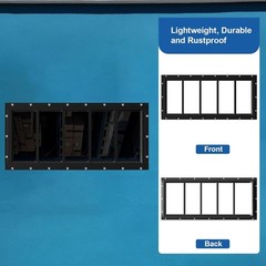 Modern 10″x29″ Transom Windows with Durable Aluminum Frame – Set of 2 in Black