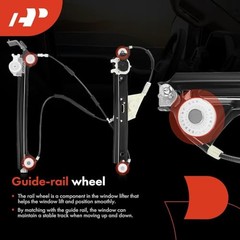 Power Window Regulator Front Driver Side, Without Motor | Front Driver(LH)