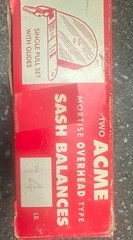 Two ACME Sash balances and glides Side type, number 14