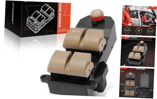 Master Power Window Switch Compatible with Honda Civic 2001 2002 2003 2004
