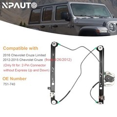 Power Window Regulator with (2-Pin Motor) Front Right Passenger Side
