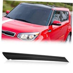 Exterior Molding Gloss Black Windshield Pillar Trim Compatible Driver LH Side