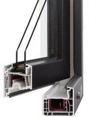 Elite Avora 24″ x 20″ Tilt and Turn Black Exterior and White Interior