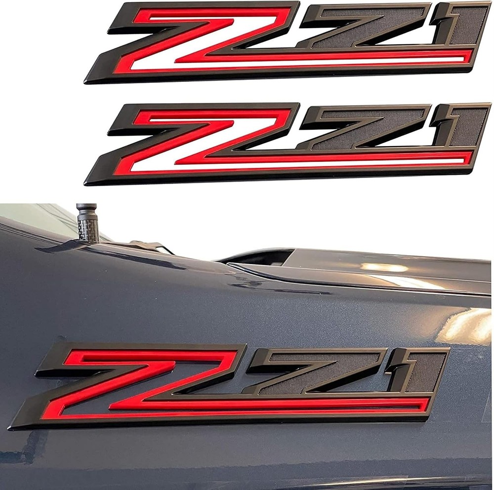 2pack 2019-2026 OEM Z71 Emblems Side Left & Right Badges Compatible 2 Black red