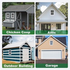 18″ x 27″ Shed Windows 2 Pack – Small Sliding Tempered Glass & Metal Screen, Flu