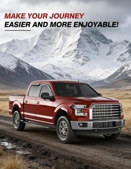 Window Rain Guards Fit for 2009-2014 Ford F150 SuperCrew Cab, Outside-Mount E…