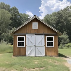 Modern 2 Pack White Flush Mount Shed Windows 18″ x 27″ for Bright Ventilation