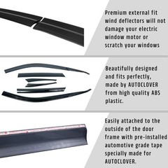 AUTOCLOVER Tape-On Rain Guards Window Visors 6 Pcs Set for Kia Sportage 2023 …
