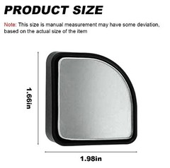 2PCS Fan-Shaped Blind Spot Mirrors for Cars, Universal 360-Degree Convex Wide An